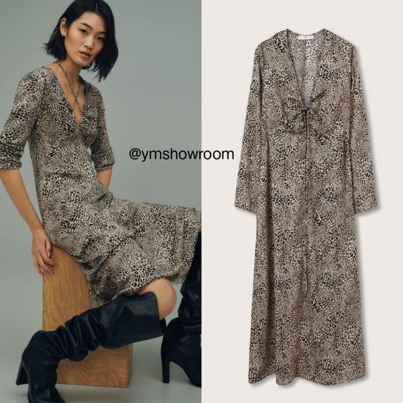 Mango Dresses & Skirts - Mango Leopard Print Dress lightweight size USA 12 mango xxl